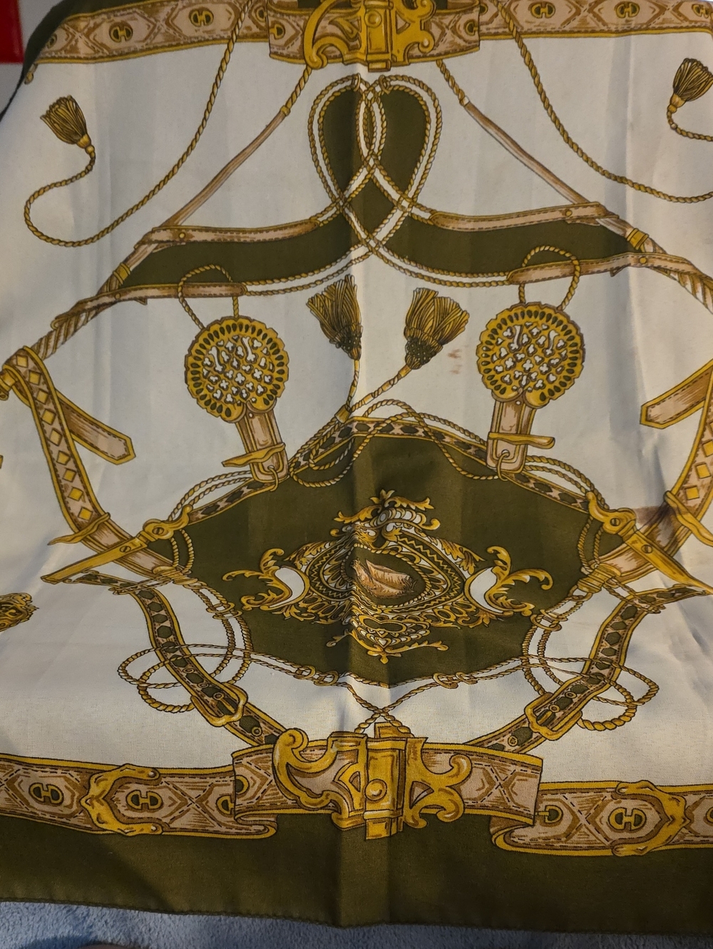 Green & Gold Equestrian Scarf
